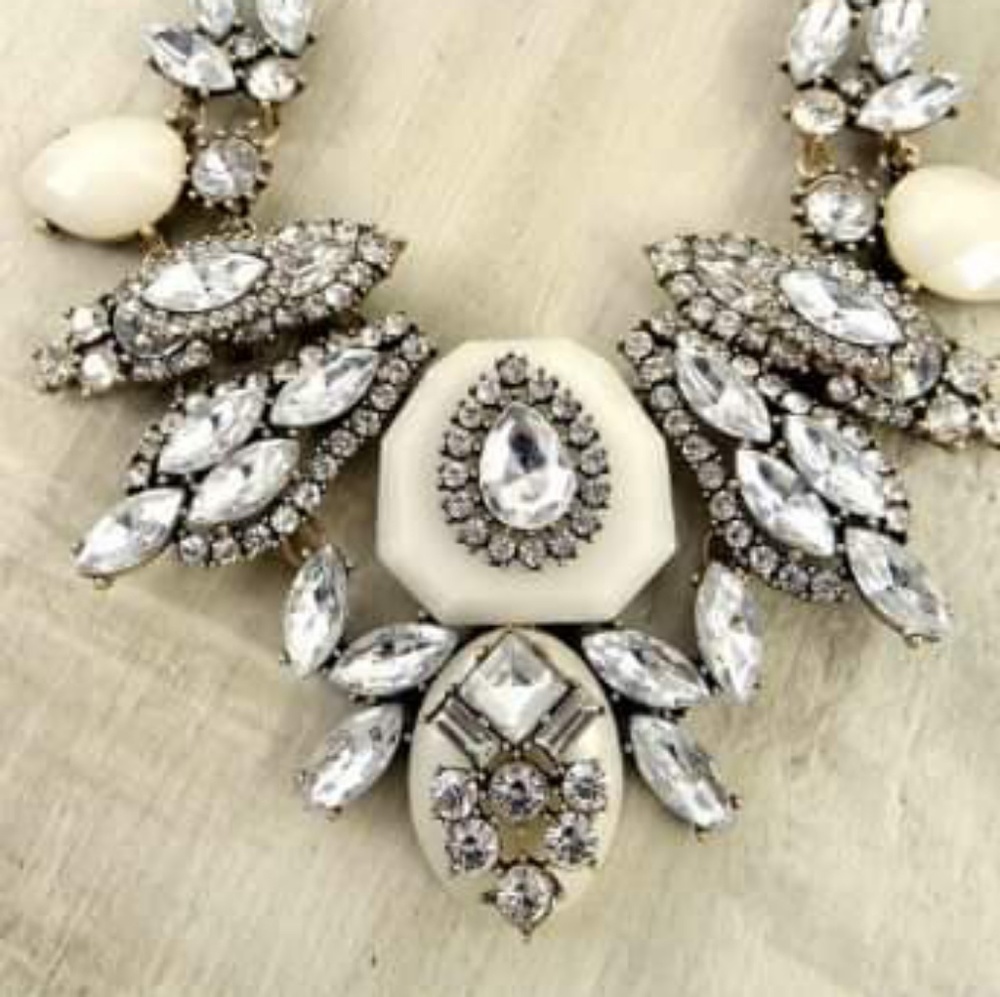 White Statement Necklace